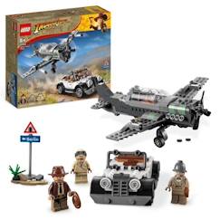 Jouet-Jeux d'imagination-LEGO® Indiana Jones 77012 La Poursuite en Avion de Combat, Jouet avec Maquette Avion et Voiture
