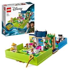 Jouet-LEGO Disney 43220 Les Aventures de Peter Pan et Wendy dans un Livre de Contes