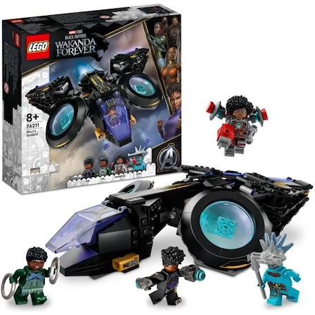 LEGO Marvel 76211 Le Sunbird de Shuri, Vaisseau Jouet, Black Panther Figurines, Super-Héros BLEU 1 - vertbaudet enfant 