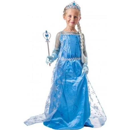 Déguisement Princesse des Glaces - PARTY PRO - Couronne, Baguette, Gants et Tresse de Cheveux - Bleu BLEU 1 - vertbaudet enfant 