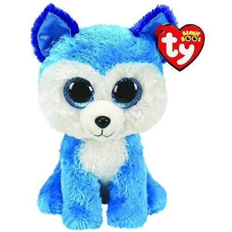 Ty - Beanie Boo's - Peluche Prince le Chien Husky 15 cm BLEU 1 - vertbaudet enfant 