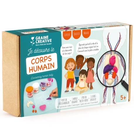 Kit créatif pâte à modeler - Je découvre le corps humain VERT 1 - vertbaudet enfant 