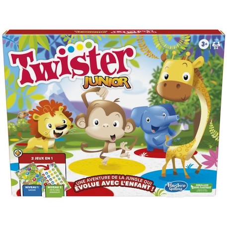 Twister Junior - tapis réversible 2-en-1 évolutif - Jeu de société junior - Hasbro Gaming BLANC 4 - vertbaudet enfant 