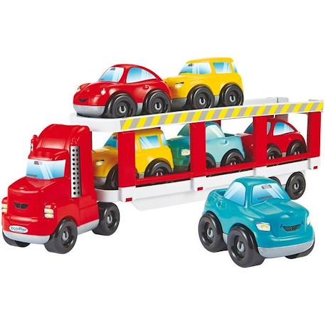 Camion porte-voitures ECOIFFIER - Abrick - Transporte 6 voitures sur 2 étages - Rouge - Dès 18 mois ROUGE 1 - vertbaudet enfant 