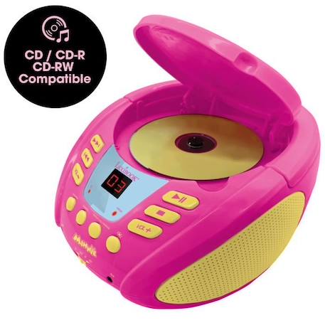 Lecteur CD Bluetooth Minnie - LEXIBOOK - Effets lumineux - Enfant 5 ans et plus ROSE 3 - vertbaudet enfant 