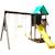 Aire de jeux en bois Newport avec toboggan, balançoires, mur escalade - KidKraft VERT 2 - vertbaudet enfant 