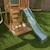 KidKraft - Aire de jeux portique en bois Ainsley Fort avec toboggan, bac à sable et balançoires - FSC JAUNE 4 - vertbaudet enfant 