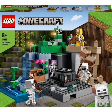 LEGO 21189 Minecraft Le Donjon du Squelette, Jouet Construction, Figurine Squelette avec Accessoires, Grotte GRIS 4 - vertbaudet enfant 