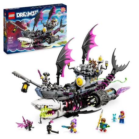LEGO® DREAMZzz 71469 Le Vaisseau Requin des Cauchemars, Construire un Jouet de Bateau Pirate de 2 Façons BLANC 1 - vertbaudet enfant 