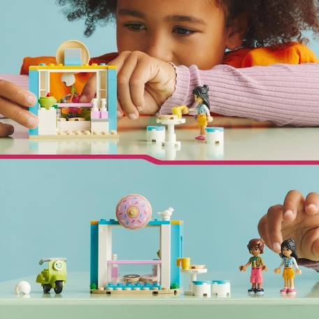 LEGO Friends 41723 La Boutique de Donuts, Jouet Enfants 4 Ans, Mini-Poupées Liane et Léo BLANC 6 - vertbaudet enfant 