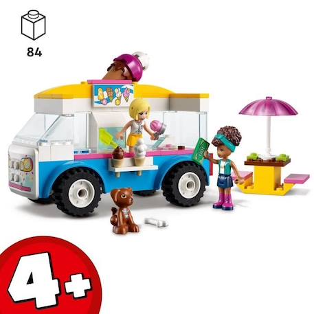 LEGO® 41715 Friends Le Camion de Glaces, Jouet à Construire avec Figurines Chien, Véhicule et Mini-Poupées Dash et Andrea, dès 4 BLANC 2 - vertbaudet enfant 