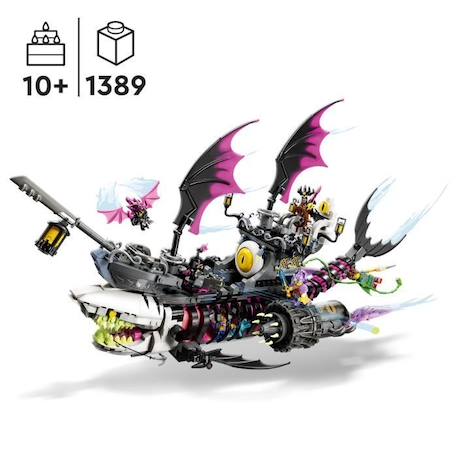 LEGO® DREAMZzz 71469 Le Vaisseau Requin des Cauchemars, Construire un Jouet de Bateau Pirate de 2 Façons BLANC 2 - vertbaudet enfant 