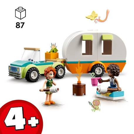 LEGO® Friends 41726 Les Vacances en Caravane, Jouet Camping-Car avec Voiture, Enfants 4 Ans BLANC 2 - vertbaudet enfant 