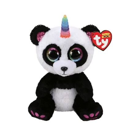 Peluche Ty Beanie Buddy Paris Panda 24cm BLANC 1 - vertbaudet enfant 