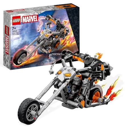 LEGO® Marvel 76245 Le Robot et la Moto de Ghost Rider, Jouet avec Figurine Super-Héros BLANC 1 - vertbaudet enfant 