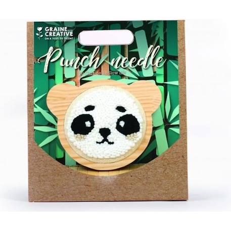Graine Creative - Kit de punch needle Panda MARRON 1 - vertbaudet enfant 