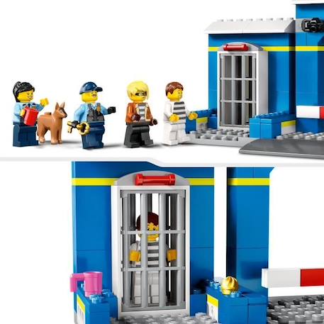LEGO® City 60370 La Course-Poursuite au Poste de Police, Voiture en Jouet et Moto, Prison BLANC 3 - vertbaudet enfant 