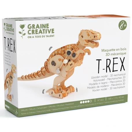 Maquette 3D mécanique T-Rex 17 cm BLANC 1 - vertbaudet enfant 