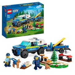 Jouet-Jeux d'imagination-Jeux de construction-LEGO® City Police 60369 Le Dressage des Chiens Policiers, Jouet Voiture avec Remorque
