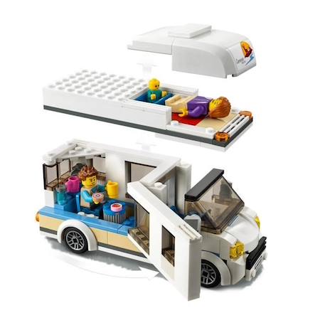 LEGO® City 60283 Le Camping-Car de Vacances, Jouet pour Enfants 5 Ans, Forêt LEGO, Véhicule, Camping, Jeu de Voyage ORANGE 3 - vertbaudet enfant 