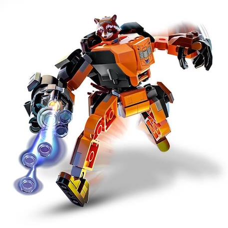 LEGO® Marvel 76243 L’Armure Robot de Rocket,  Figurine Gardiens de la Galaxie, Jouet Avengers BLANC 3 - vertbaudet enfant 