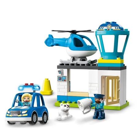 LEGO® 10959 DUPLO Le Commissariat Et L’Hélicoptère De La Police, Voiture Avec Gyrophare et Sirène, Jouet d'Éveil Dès 2 Ans BLEU 2 - vertbaudet enfant 