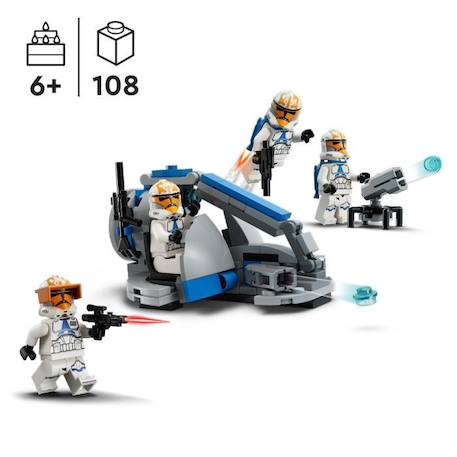 LEGO® Star Wars 75359 Pack de Combat des Clone Troopers de la 332e Compagnie d’Ahsoka, Jouet avec Véhicule Speeder BLANC 2 - vertbaudet enfant 