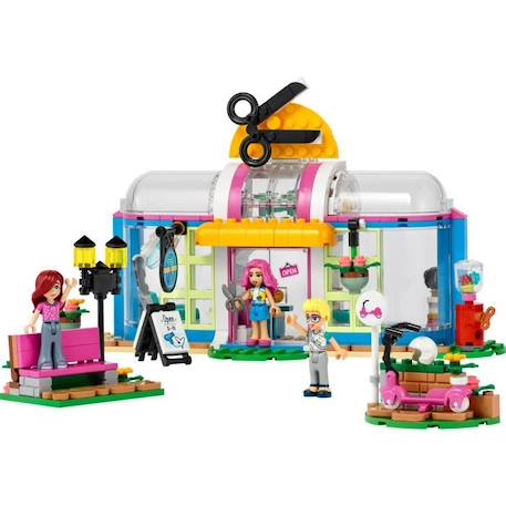 LEGO® Friends 41743 Le Salon de Coiffure, Jouet de Coiffure avec Mini-Poupées Paisley et Olly BLANC 2 - vertbaudet enfant 