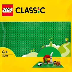 -LEGO® 11023 Classic La Plaque De Construction Verte 32x32, Socle de Base pour Construction, Assemblage et Exposition