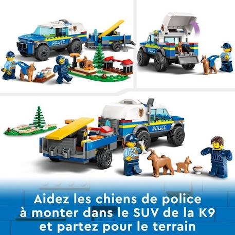 LEGO® City Police 60369 Le Dressage des Chiens Policiers, Jouet Voiture avec Remorque BLANC 5 - vertbaudet enfant 