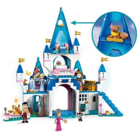 LEGO Disney Princess - Le Château de Cendrillon et du Prince Charmant - Jouet dès 5 Ans - 365 Pièces BLANC 3 - vertbaudet enfant 