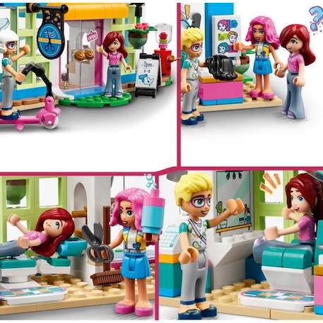 LEGO® Friends 41743 Le Salon de Coiffure, Jouet de Coiffure avec Mini-Poupées Paisley et Olly BLANC 3 - vertbaudet enfant 