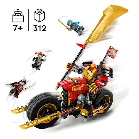 LEGO® NINJAGO 71783 La Moto du Robot de Kai – Évolution, Jouet de Ninja, Figurine Robot BLANC 2 - vertbaudet enfant 