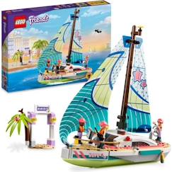 -LEGO 41716 Friends L’Aventure en Mer de Stéphanie, Jouet de Bateau et Drone, Voyage avec Mini-poupées, Enfants Dès 7 Ans