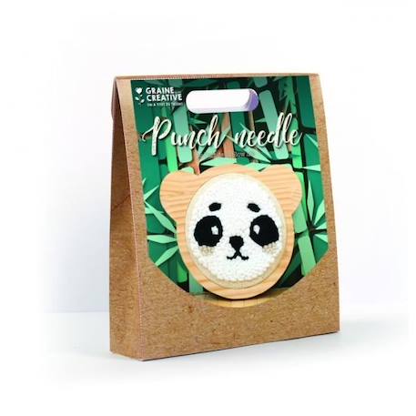 Graine Creative - Kit de punch needle Panda MARRON 2 - vertbaudet enfant 