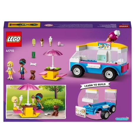 LEGO® 41715 Friends Le Camion de Glaces, Jouet à Construire avec Figurines Chien, Véhicule et Mini-Poupées Dash et Andrea, dès 4 BLANC 6 - vertbaudet enfant 