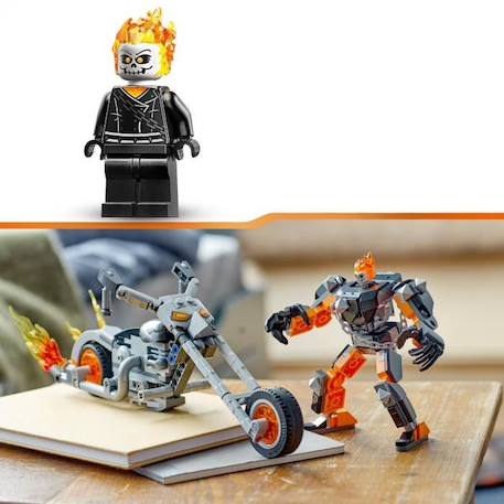LEGO® Marvel 76245 Le Robot et la Moto de Ghost Rider, Jouet avec Figurine Super-Héros BLANC 4 - vertbaudet enfant 