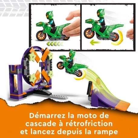 LEGO® City Stuntz 60359 Le Défi de Cascade : le Tremplin, Jouet 2-en-1 avec Moto Dinosaure VIOLET 5 - vertbaudet enfant 