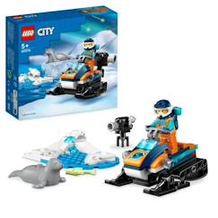 -LEGO® City 60376 La Motoneige d’Exploration Arctique, Jouet avec Figurines de Phoques, et Véhicules