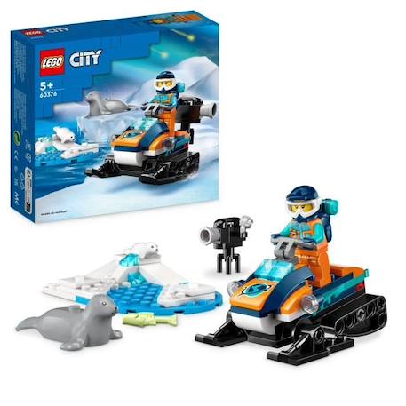 LEGO® City 60376 La Motoneige d’Exploration Arctique, Jouet avec Figurines de Phoques, et Véhicules BLEU 1 - vertbaudet enfant 