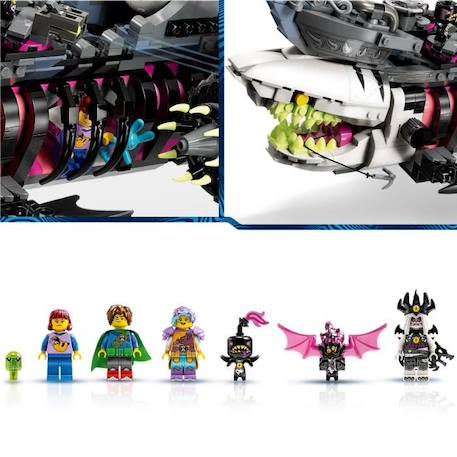 LEGO® DREAMZzz 71469 Le Vaisseau Requin des Cauchemars, Construire un Jouet de Bateau Pirate de 2 Façons BLANC 4 - vertbaudet enfant 