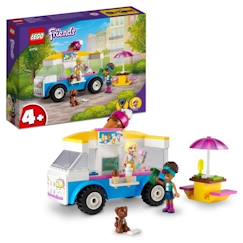 Jouet-LEGO® 41715 Friends Le Camion de Glaces, Jouet à Construire avec Figurines Chien, Véhicule et Mini-Poupées Dash et Andrea, dès 4