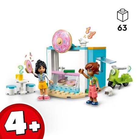 LEGO Friends 41723 La Boutique de Donuts, Jouet Enfants 4 Ans, Mini-Poupées Liane et Léo BLANC 2 - vertbaudet enfant 
