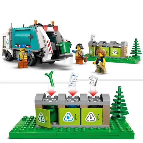 LEGO® City 60386 Le Camion de Recyclage, Jouet Camion-Poubelle, Jeu Éducatif Enfants 5 Ans BLANC 4 - vertbaudet enfant 