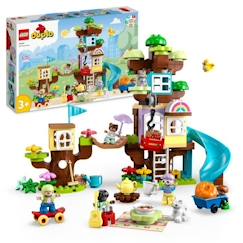 Jouet-Jeux d'imagination-Jeux de construction-LEGO® DUPLO 10993 La Cabane dans l’Arbre 3-en-1, Jouet Éducatif pour Enfants Dès 3 Ans, avec Briques