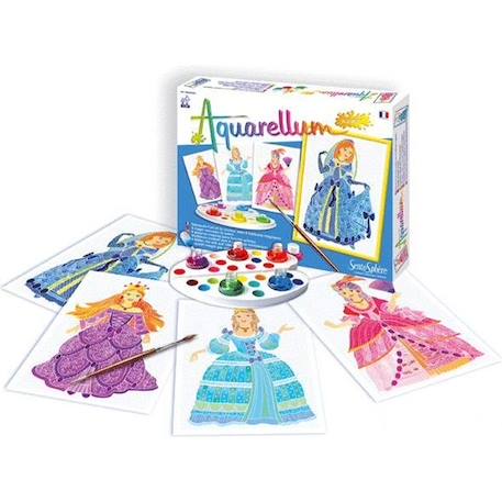 SENTOSPHERE - Aquarellum Junior Princesses - Peinture pour Enfant - Mixte - A partir de 3 ans BLEU 1 - vertbaudet enfant 