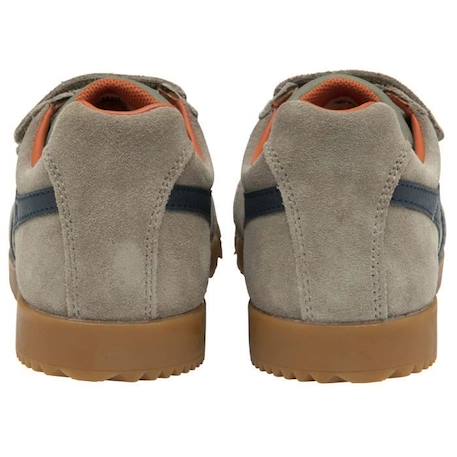 Baskets enfant - GOLA - Harrier Strap - Daim-Nubuck - Rhino/Navy/M.Orange MARRON 4 - vertbaudet enfant 