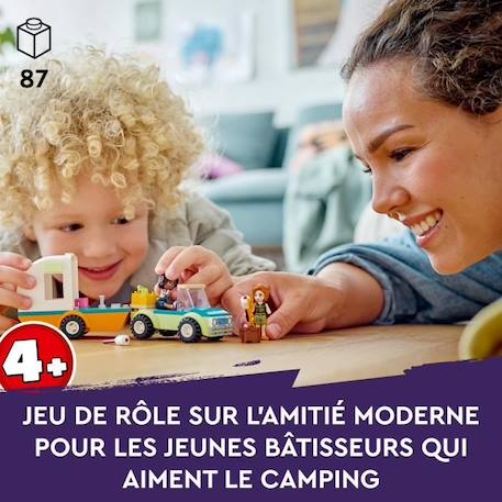 LEGO® Friends 41726 Les Vacances en Caravane, Jouet Camping-Car avec Voiture, Enfants 4 Ans BLANC 6 - vertbaudet enfant 