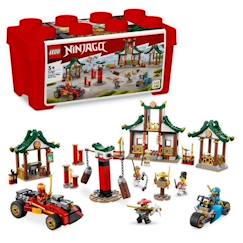 Jouet-LEGO® NINJAGO 71787 La Boîte de Briques Créatives Ninja, Jouet Rangement, Voiture et Moto