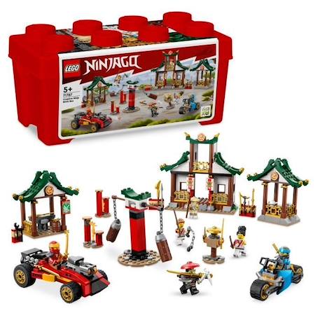 LEGO® NINJAGO 71787 La Boîte de Briques Créatives Ninja, Jouet Rangement, Voiture et Moto BLANC 1 - vertbaudet enfant 